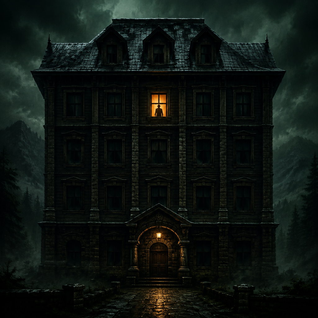 The Midnight Inn app icon showing a dark hotel at night